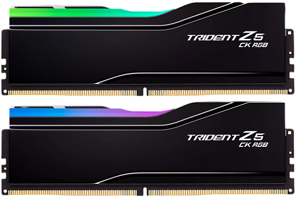 Memória DDR5 48GB 8200mhz CL40 Intel XMP 3.0 G.Skill Trident Z5 CK RGB CUDIMM - F5-8200C4052G24GX2-TZ5CRK