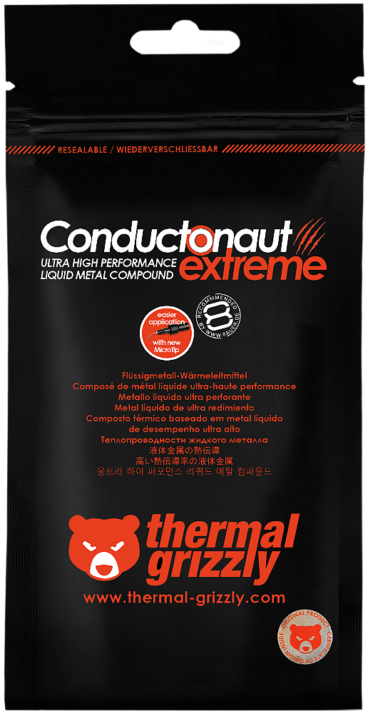Pasta Térmica Metal Líquido Thermal Grizzly Conductonaut Extreme 1g 85.4W/mk - S-TG-CE-001-R