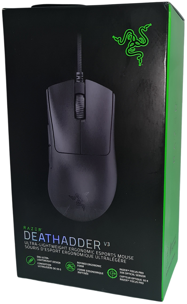 Mouse Razer DeathAdder V3 8.000Hz 30.000dpi 59g - RZ01-04640100-R3U1