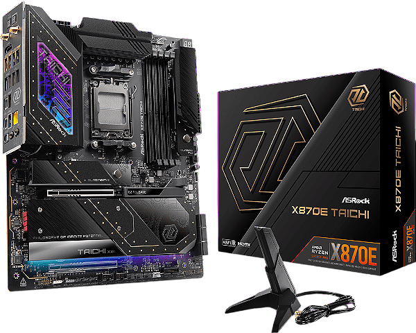 Placa Mãe AMD AM5 ASRock X870E Taichi Wi-Fi 7