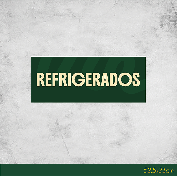Adesivo para Geladeira Refrigerados 52,5x21cm