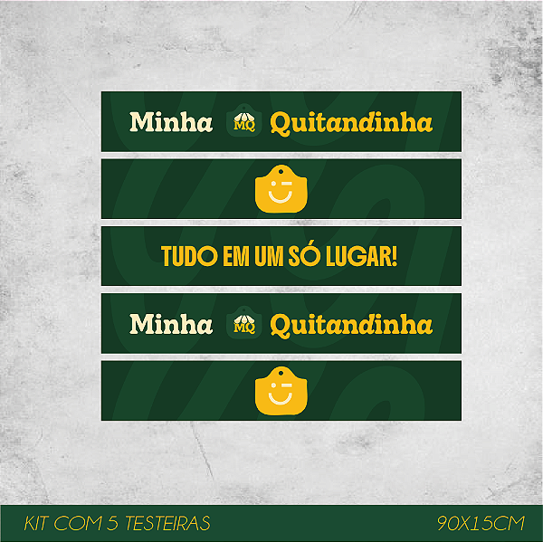 Kit de Testeiras para 5 Gôndolas 90x15cm - Empório