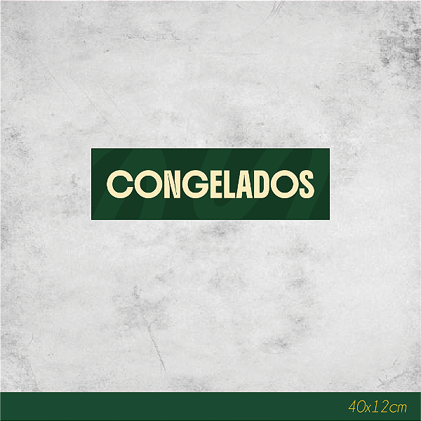 Adesivo para Freezer Congelados 40x12cm