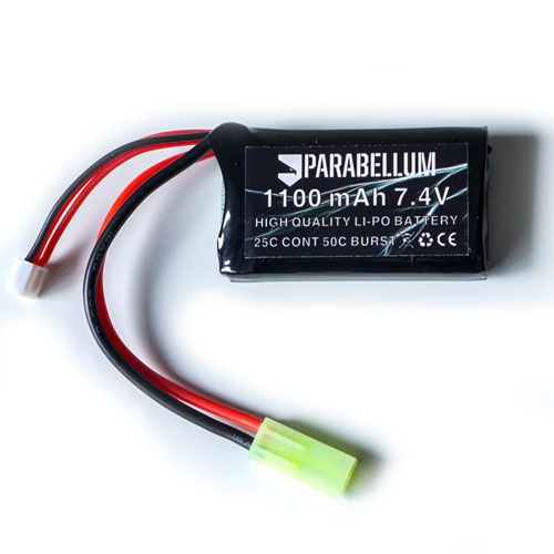 Bateria Lipo  1100mah 2s - 7.4v - Parabellum