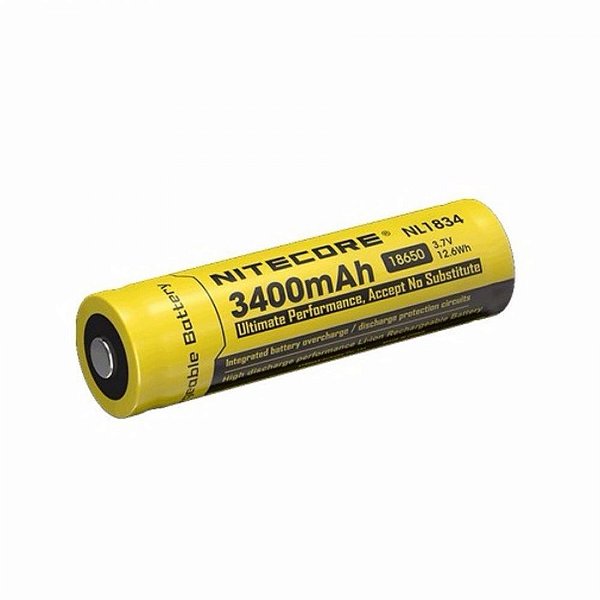 Bateria de Lítio 18650 NL1834 3400mAh - Nitecore