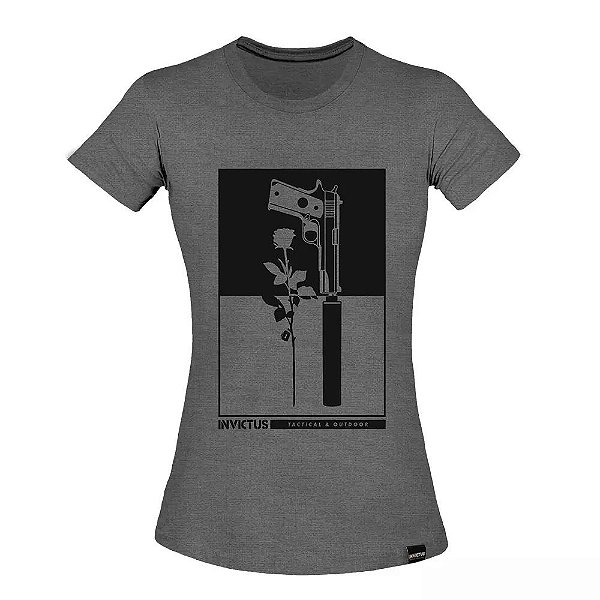 T-Shirt Concept Gun&Flower Fem.- Invictus