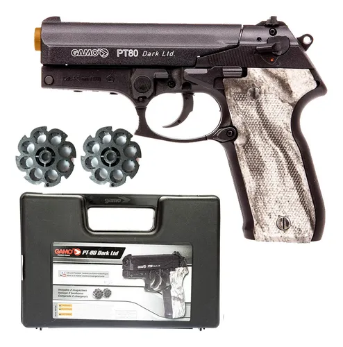 Pistola Airsoft CO2 PT-80 Dark + Estojo 26cm - Gamo