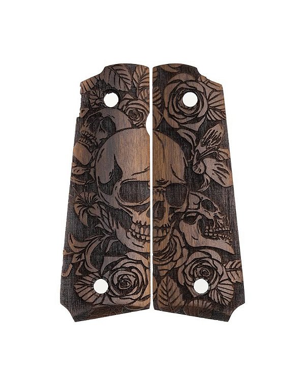 Empunhadura Madeira PT1911 Full Wooden Skull - MBT