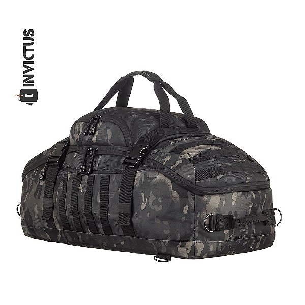 MOCHILA / MALA EXPEDITION INVICTUS - CAMUFLADO  WARSKIN  BLACK