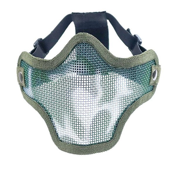 Máscara Meia Face de Tela com Fita Dupla - Verde