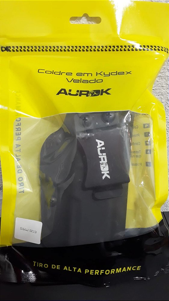 Coldre Velado Kydex S&W M&P9 Preto - Aurok
