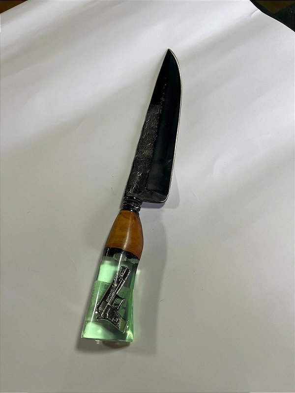 Faca Integral 8'' Em Aço Carbono 5160, Cabo Torneado - D'AVILA