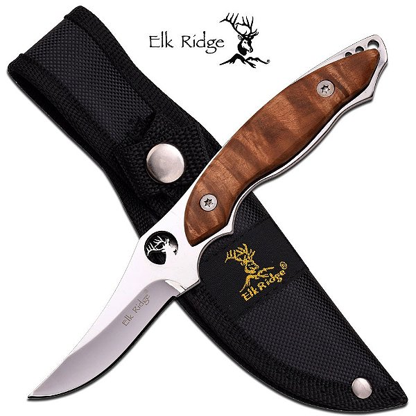 Faca Utilitária de Caça com Tala em Madeira - Master Cutlery