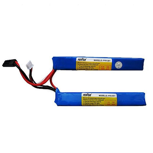 Bateria lipo ffb-001 7.4v 1500mah 2s 15c - Feasso
