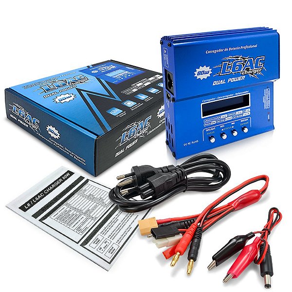Carregador para Baterias L6AC Lipo NIMH Life PB Li-ion - Leão