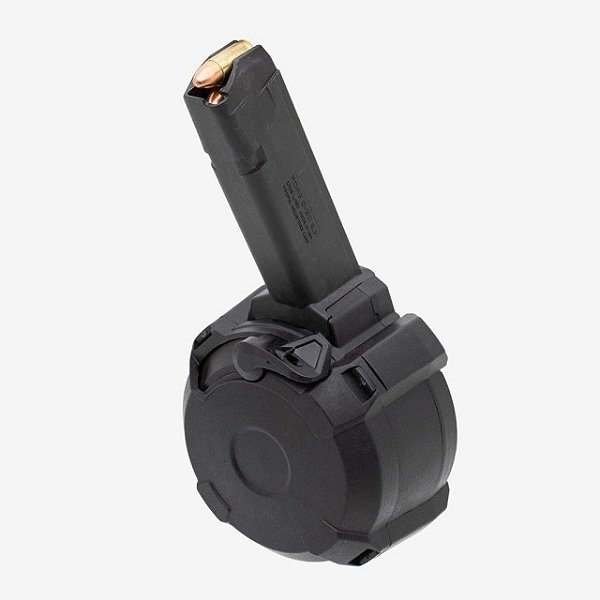 Carregador Magpul Drum D-50 GL9, 9x19, 50 Munições - Preto