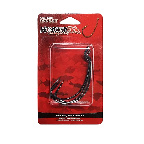 Anzol Offset 2/0 M3x - Monster 3X