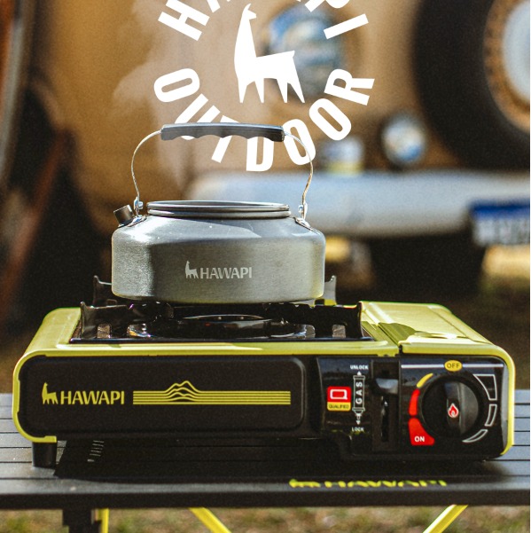 Fogareiro de Mesa GLP ou Tubo com Maleta - Verde Limão - Hawapi