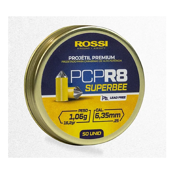 Chumbinho Premium Superbee R8 6,35mm - 50un - Rossi