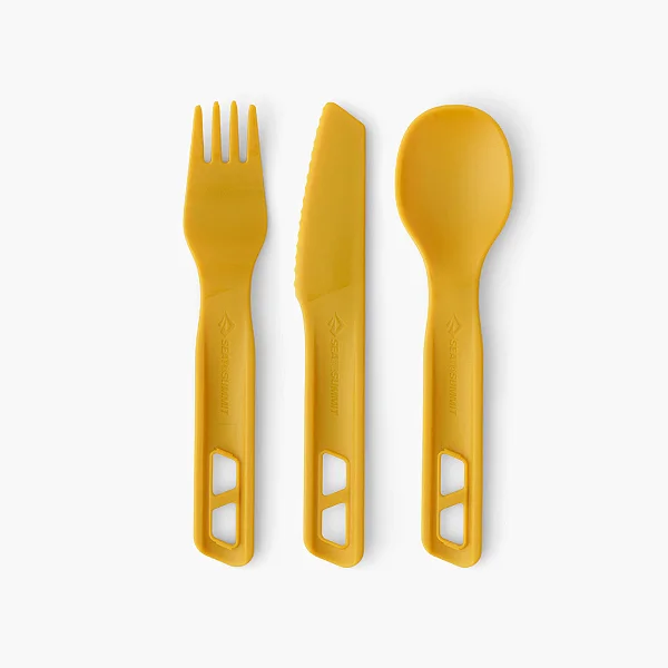 Conjunto de 3 Talheres Sea To Summit Passage Cutlery - Amarelo