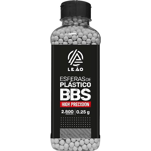 Esfera Plástica Airsoft BBs (2.800un. 0,25g) 6mm - Leão