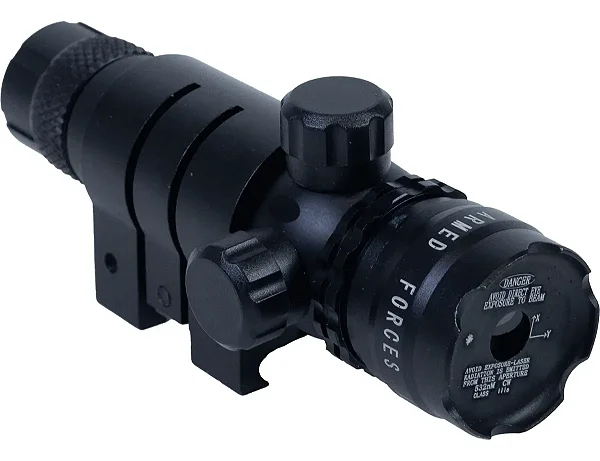 Colimador Emissor de Laser Verde Airsoft c/ Ajuste - Rossi