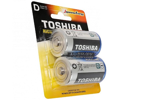 Pilha Alcalina Tipo D c/02un - Toshiba