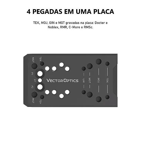 Adaptador em Alumínio Glock 4 em 1 - Vector