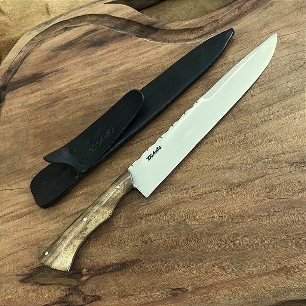 Faca Gaúcha 8'' Laminada em Aço Carbono 5160, Acabamento POLIDO - D'AVILA