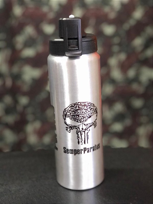 GARRAFA SQUEEZE 600ML - PRATA