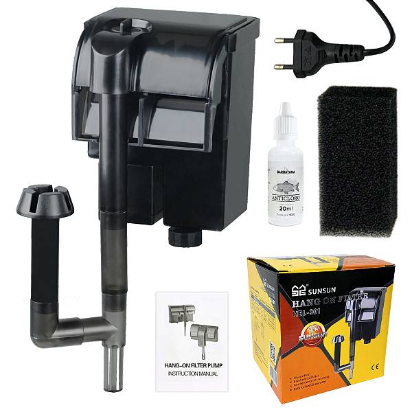Filtro Externo Hang On Sunsun Hbl-301 220v 300 L/h + Brinde