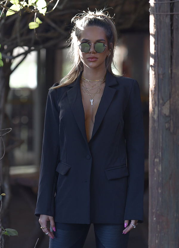 Maxi Blazer Scarlet - Malha Ponto Roma