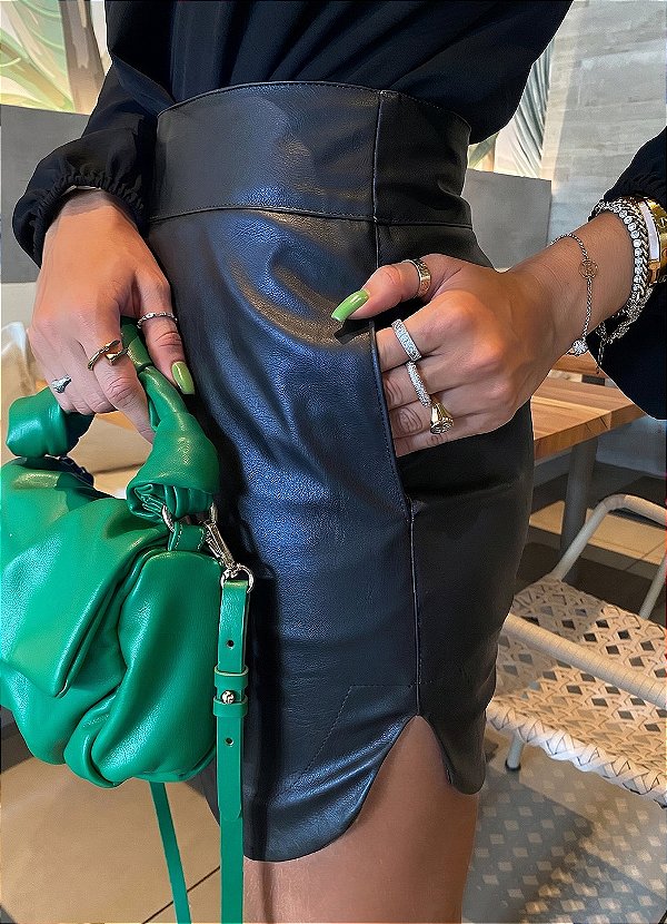 Saia Laura - Courino Premium - Preto - Off