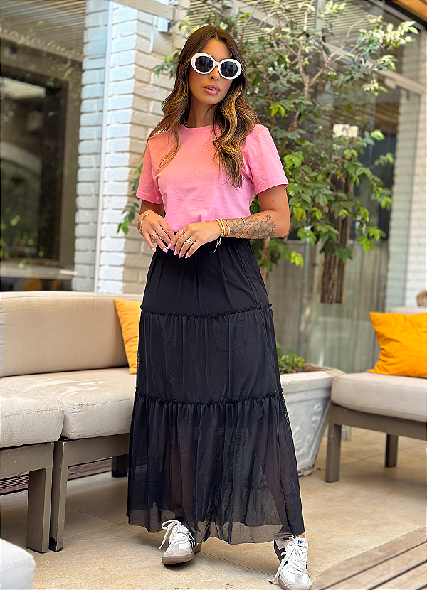 Saia Malu em Tule Liso