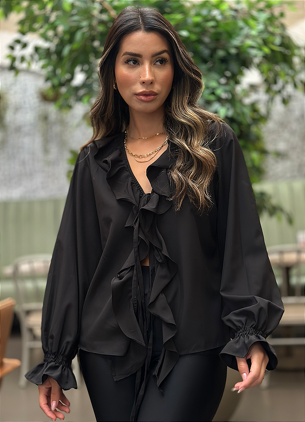 Blusa Bata Flora