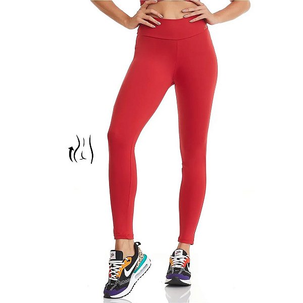 Calça Legging Empina Bumbum NZ Básica Vermelha CAJUBRASIL