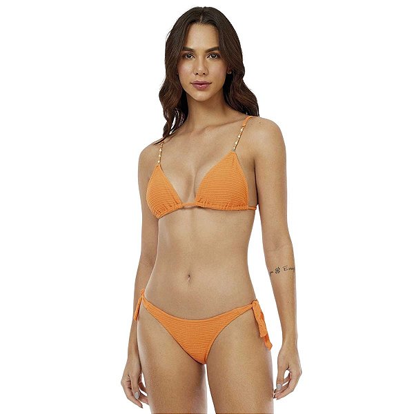 Biquíni Elastic Bordado Alças Tangerina NEW BEACH