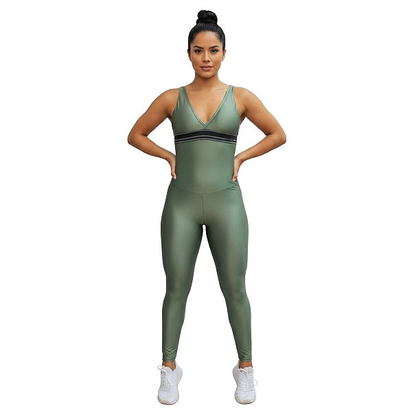 Macacão Fitness Flexão Verde CCM SPORTS
