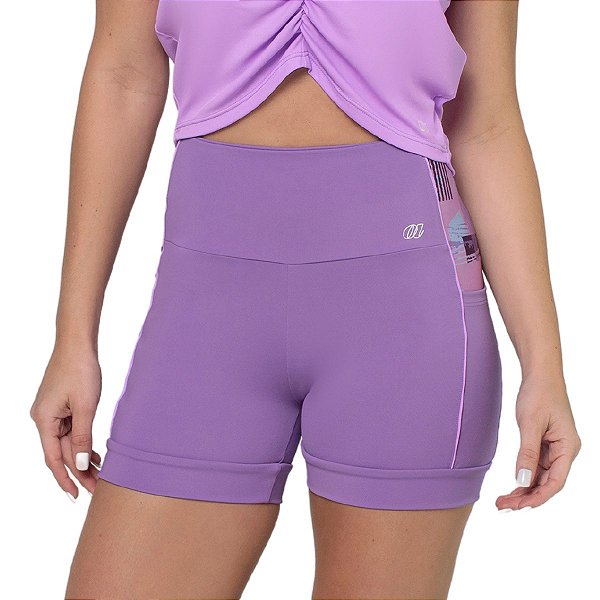 Short Sweet Lilac com Bolsos Lilás Zero Açucar