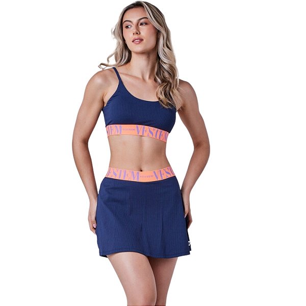Conjunto Top e Saia Luna Marinho Escuridão Vestem