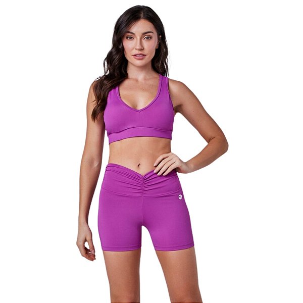 Conjunto Top e Short Annie Roxo Gaia VESTEM