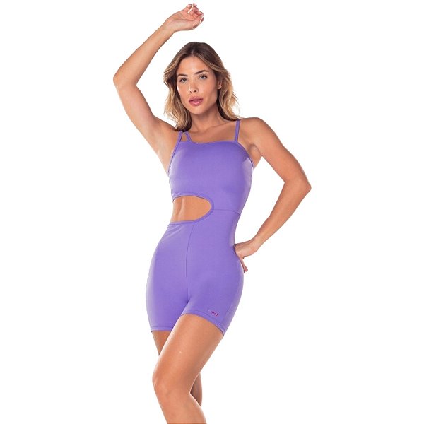 Macaquinho Cut Out Sunny Lavanda Neon VESTEM