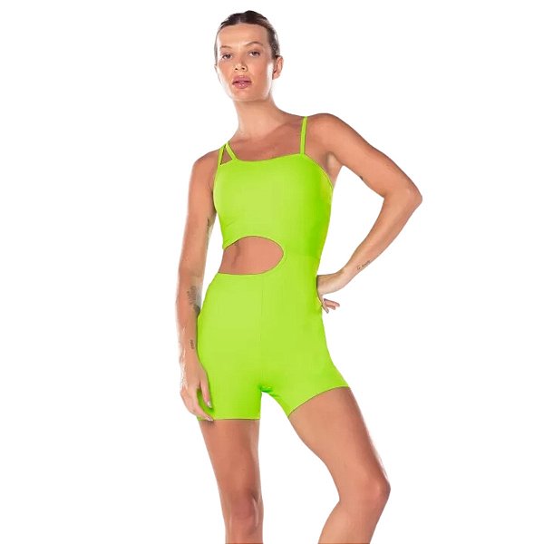 Macaquinho Cut Out Sunny Verde Neon VESTEM