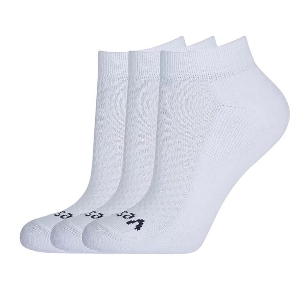 Kit c/ 3 Meias Sapatilha Rendada Branca Vestem