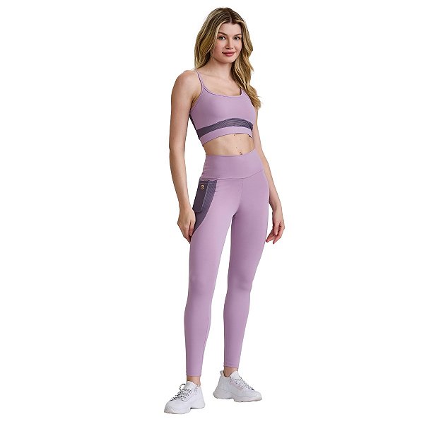 Conjunto Hyper Costas Bolso Tela Lilás Orquídea CAJUBRASIL