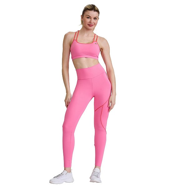 Conjunto Hyper Alças Duplas Silk Rosa Pop CAJUBRASIL