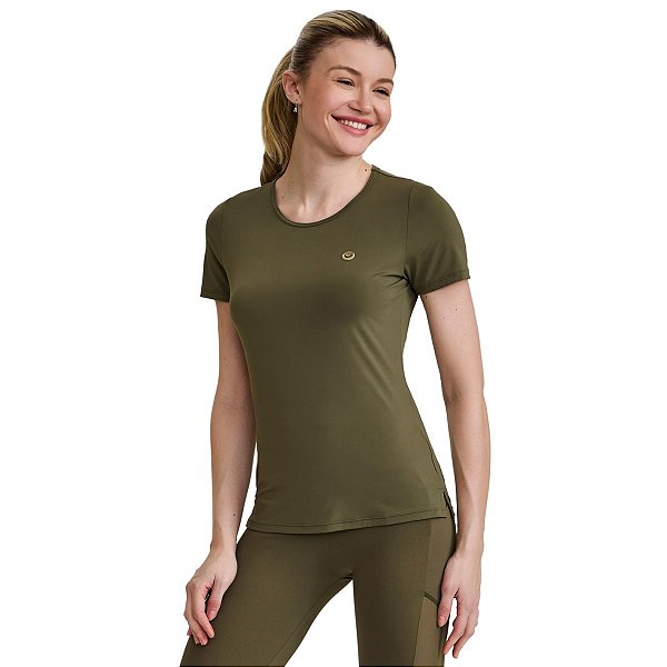 Blusa UV com Abertura na Barra Verde Cidreira CAJUBRASIL