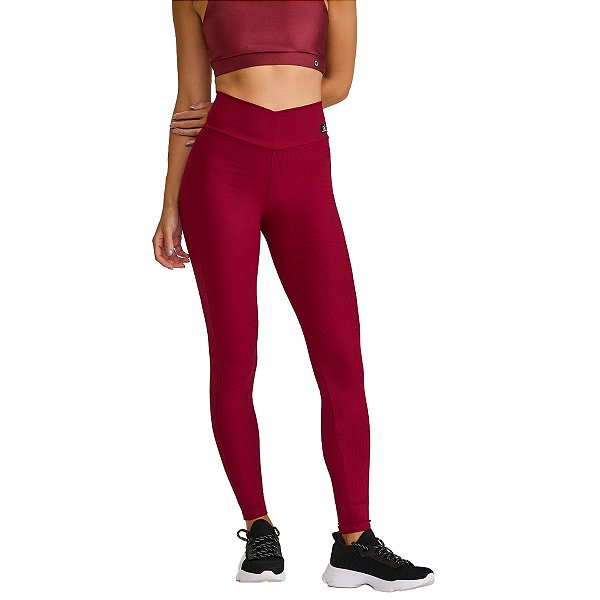 Calça Legging Afina Cintura Nervura Marrom Sensuale CAJUBRASIL