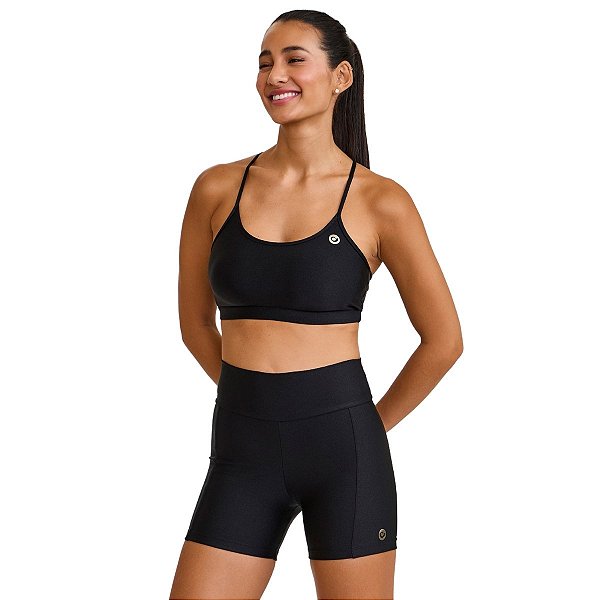 Conjunto Top e Short Adaptiv Preto CAJUBRASIL