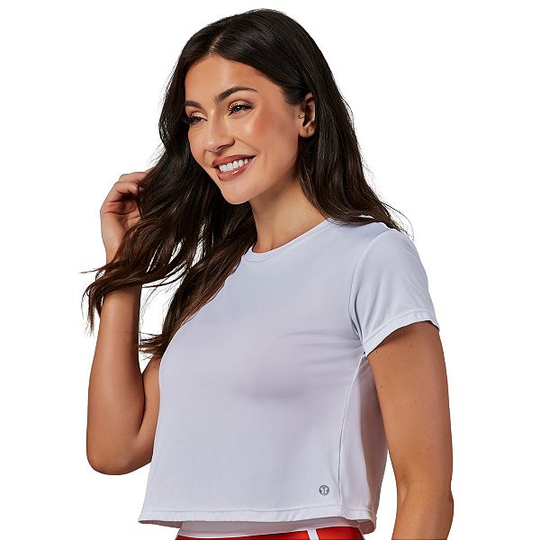 Blusa Manga Curta Dry Fit Move Branca VESTEM